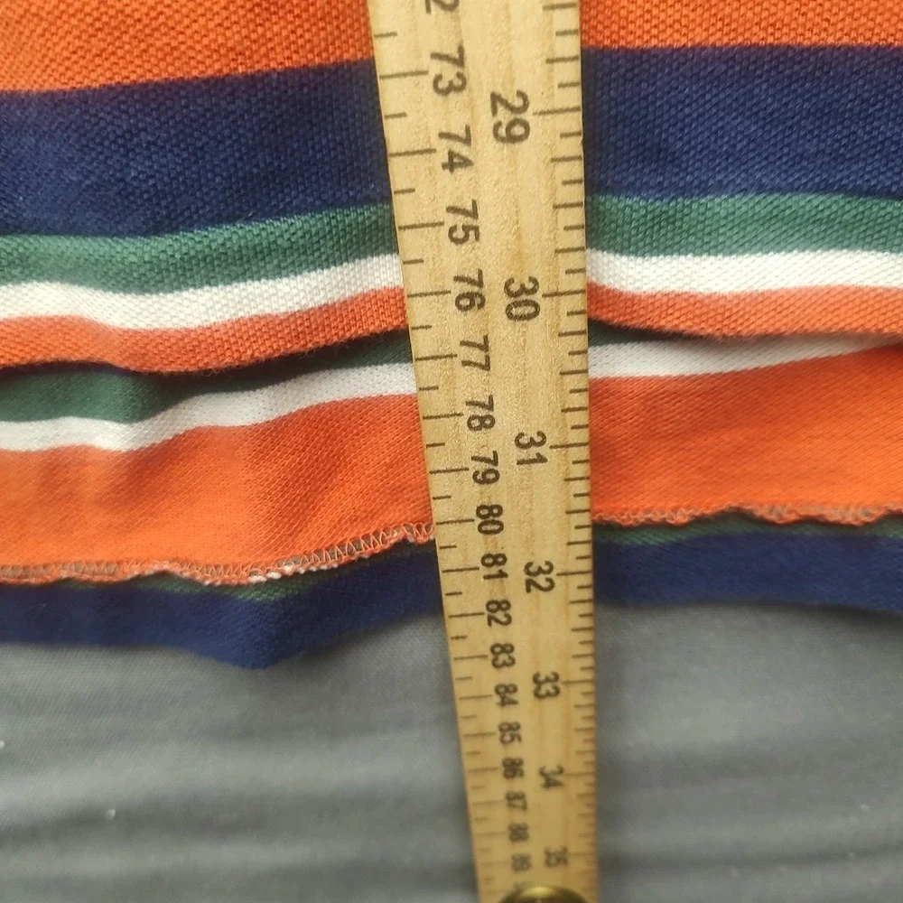 Ralph‎ Lauren Men's Shirt Multicolored Striped Pullover Polo Short Sleeve XL
